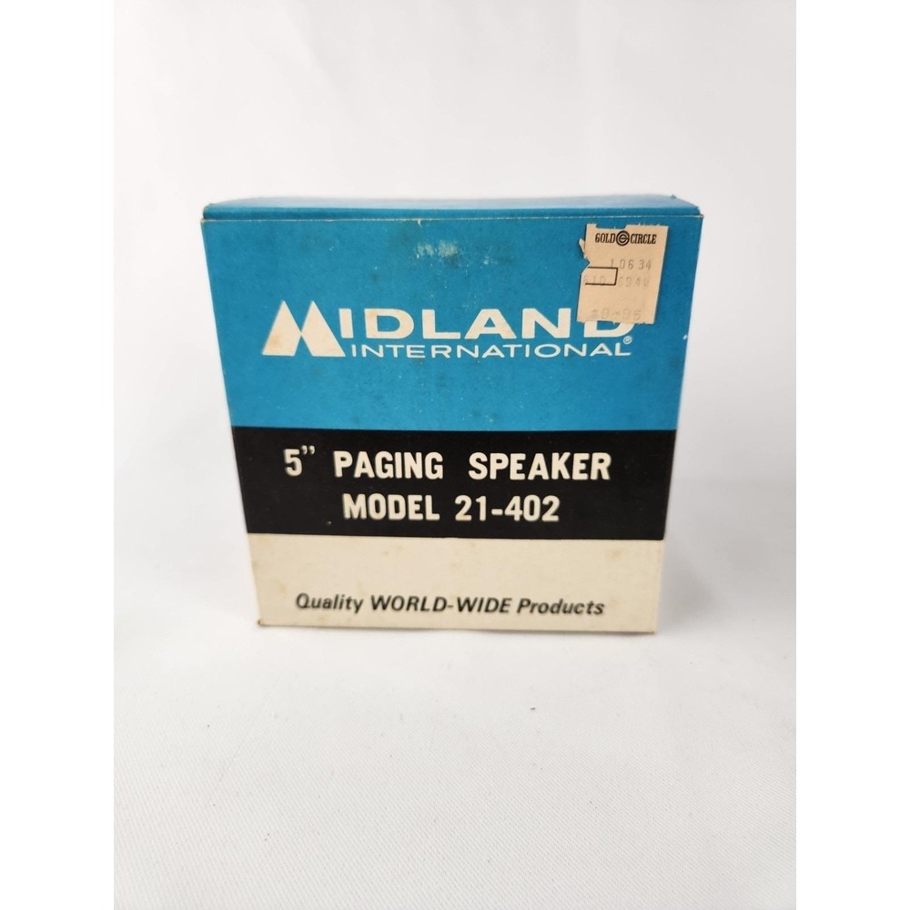New! Vintage Midland‎ International 5" Outdoor Paging Speaker Model NOS 21-402